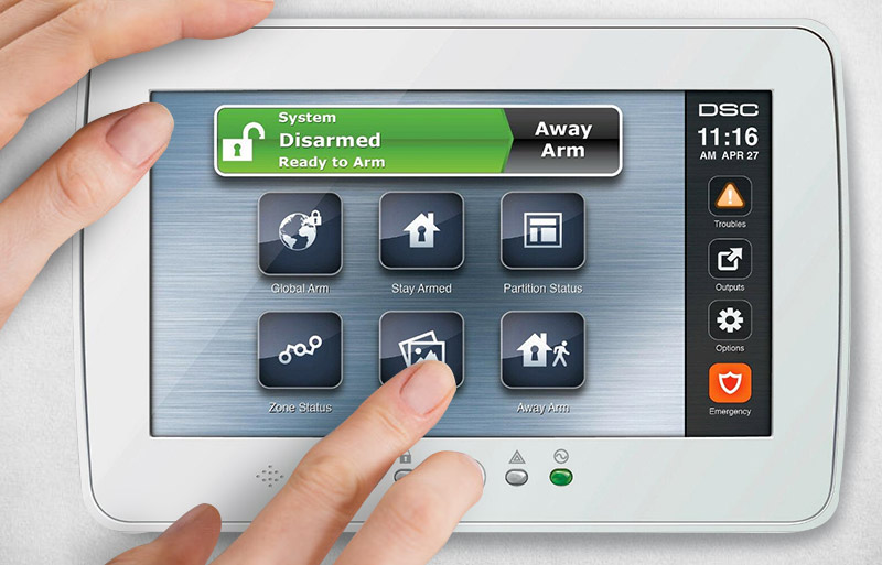 Gates Security - Alarm Pad being used